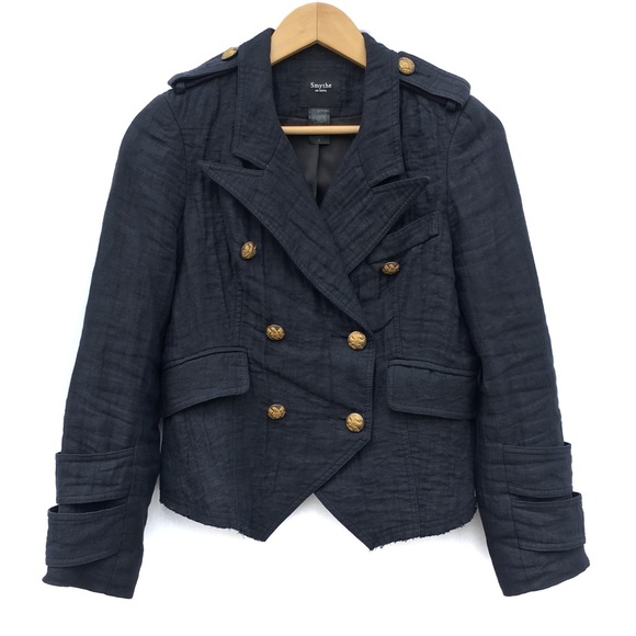 Smythe Jackets & Blazers - Smythe Linen Nautical Military Style Blazer Jacket